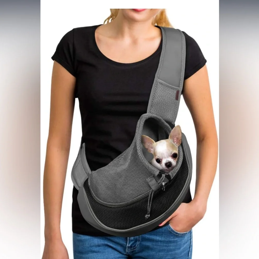 YUDODO Pet Dog Sling Carrier Large Pocket Mesh Bag Carrier for Dogs Cats